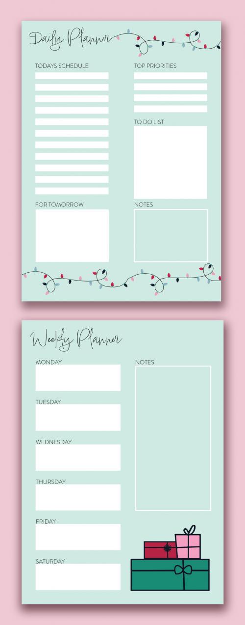 Christmas Design Daily and Weekly Planner