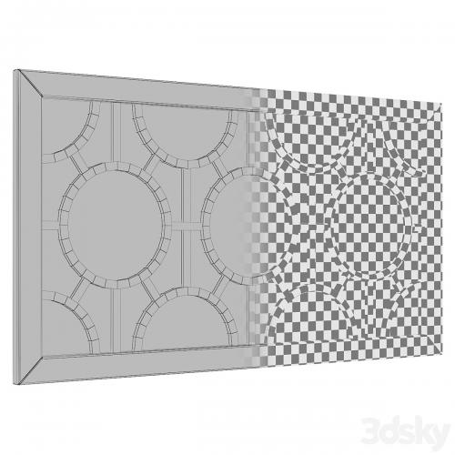 Kimberlee Geometrical Circles Decorative Rectangular Wall Mirror MTNA4435