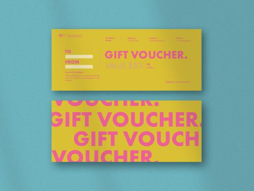 Pink and Yellow Gift Voucher