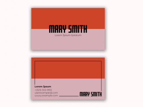 Pink And Red Bold Business Card