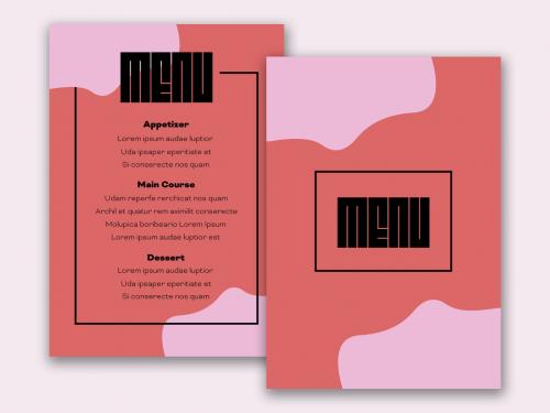 Pink And Red Bold Menu