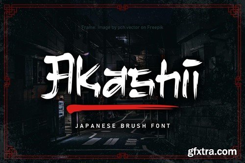 Akashii - Japanese Brush Font 585ZPCW Akashii - Japanese Brush Font 585ZPCW
