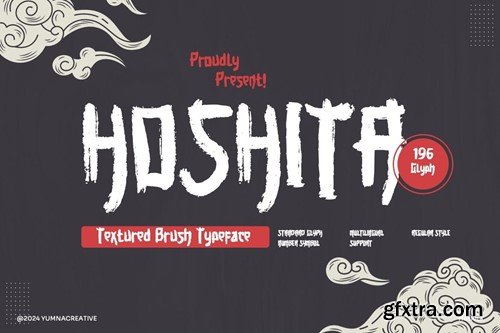 Hoshita - Textured Brush Font B4DVKM9