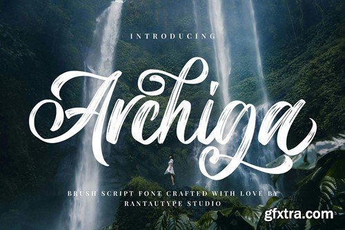 Archiga A Script Brush Font S8X5ZFX