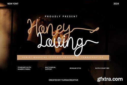 Honey loving - Script Monoline Font RYM4JT9