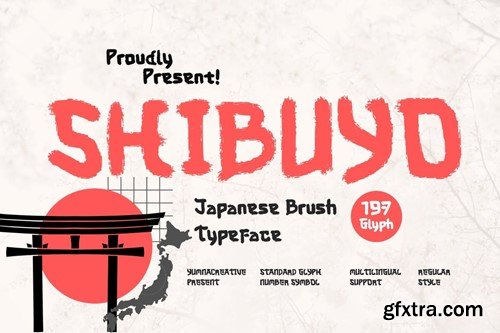 Shibuyo - Japanese Brush Font H5LV4BC