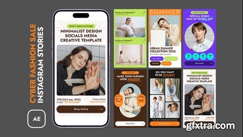 Videohive Cyber Fashion Sale Instagram Stories 52119543