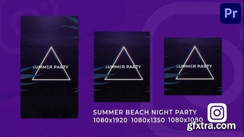 Videohive Tropical Summer Beach Night Party Instagram Reel 52044163
