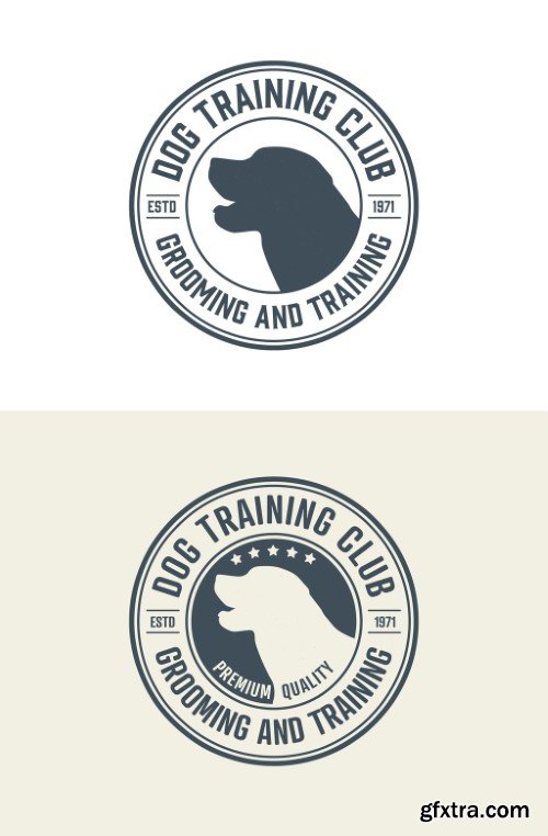 Dog Training Center Emblem Layout