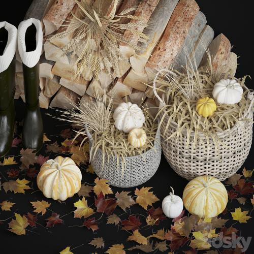 Decorative autumn set