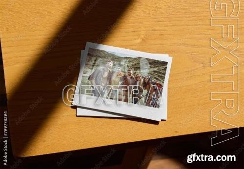 Mockup of two customizable A6 postcard size papers 799778294