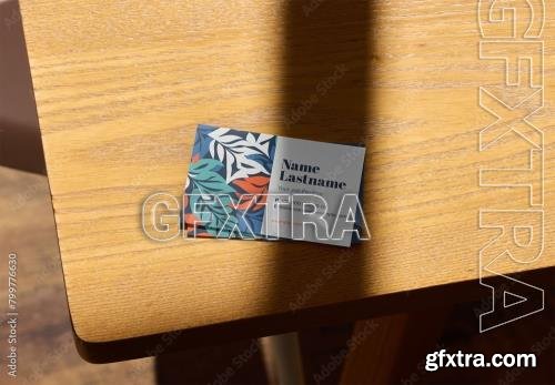 Mockup of two customized horizontal EU business cards 799776630