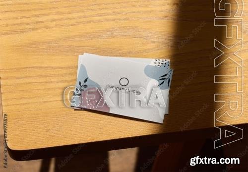 Mockup of two customizable horizontal EU business cards 799775579