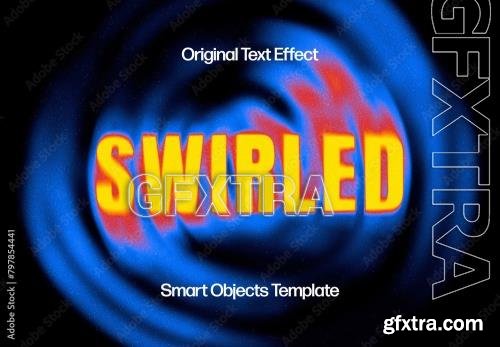 Swirled Motion Mist Text Effect Mockup 797854441