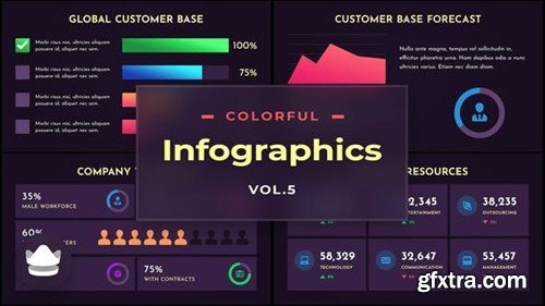Videohive Colorful Infographics Vol.5 - After-Effects Template 52127305