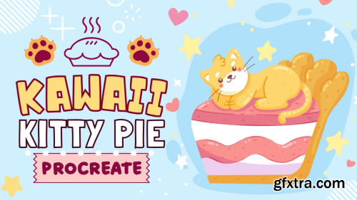 Pie Paw-ty: Drawing a Cute Kawaii Kitty on a Pie in Procreate