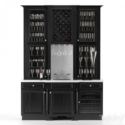 Wine cabinet with sink