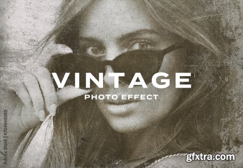 Vintage Old Retro Photo Effect Paper Texture Template Mockup Overlay Style 704668585