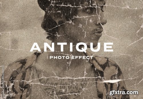 Antique Vintage Old Retro Photo Effect Paper Texture Template Mockup Overlay Style 704668720
