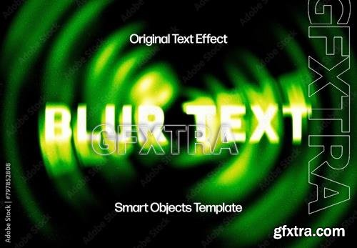Green Motion Mist Text Effect Mockup 797852808