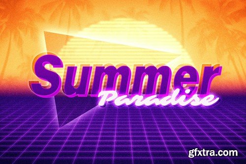 Retrowave Text Effects Collection 79BNT3N