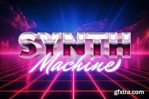Retrowave Text Effects Collection 79BNT3N