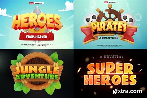 Game Hero Adventure 3D Text Effect HQYJB6N