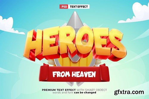 Game Hero Adventure 3D Text Effect HQYJB6N