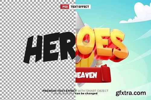 Game Hero Adventure 3D Text Effect HQYJB6N