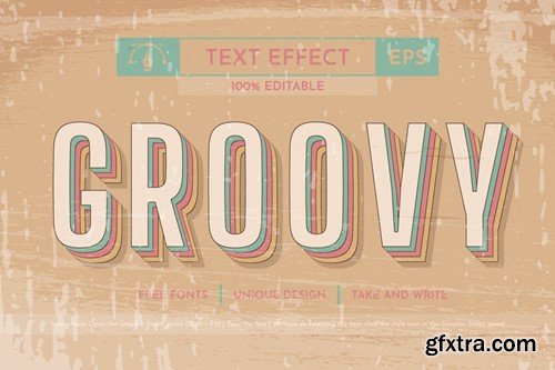 5 Music 80s Editable Text Effects, Graphic Styles NRPABLV