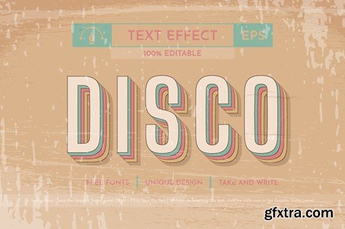 5 Music 80s Editable Text Effects, Graphic Styles NRPABLV