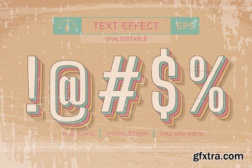 5 Music 80s Editable Text Effects, Graphic Styles NRPABLV