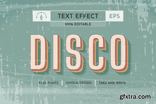 5 Music 80s Editable Text Effects, Graphic Styles NRPABLV