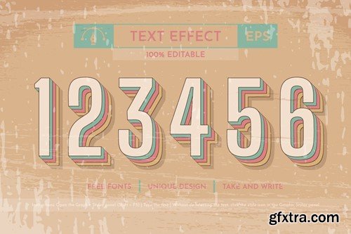 5 Music 80s Editable Text Effects, Graphic Styles NRPABLV