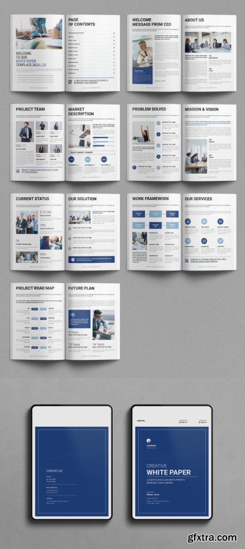Digital White Paper Template Design Layout