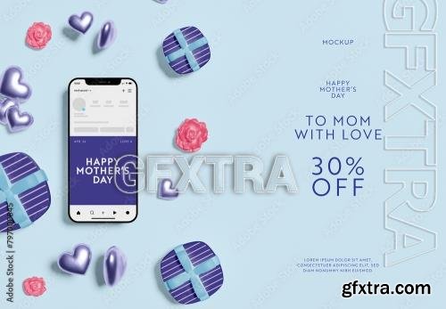 Mothers Day Sale Background Mockup 797008345