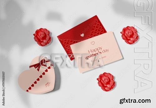 Mothers Day Greeting Card Mockup 797003107