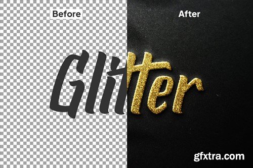 Gold Giltter Text Effect and Logo Mockup BMFZSLY