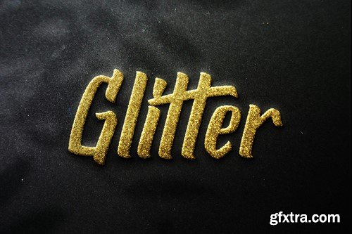 Gold Giltter Text Effect and Logo Mockup BMFZSLY