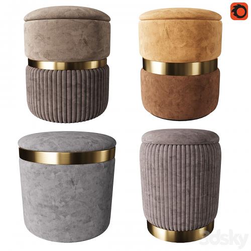 Set of modern ottomans_3