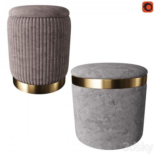 Set of modern ottomans_3