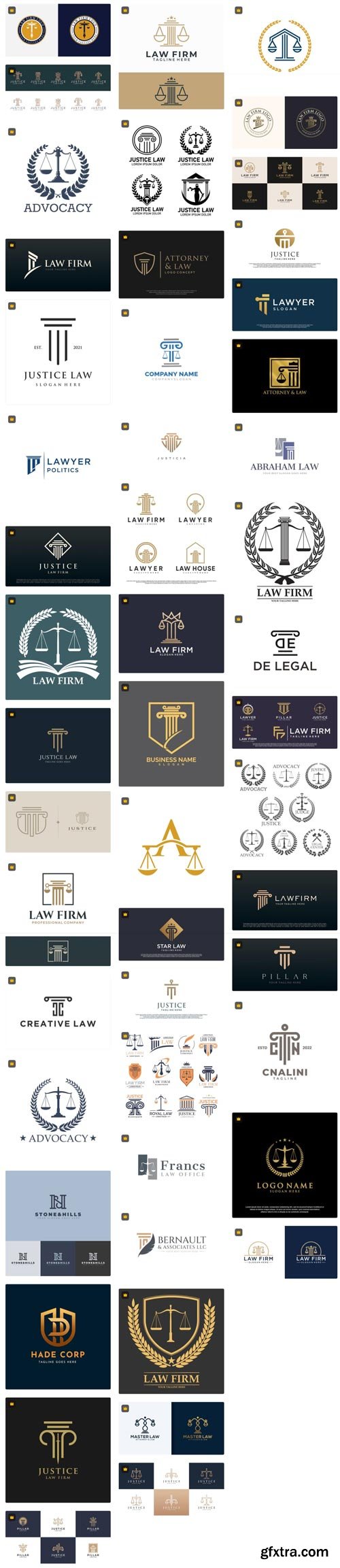 Premium Vector Collections - Law Logos - 110xEPS