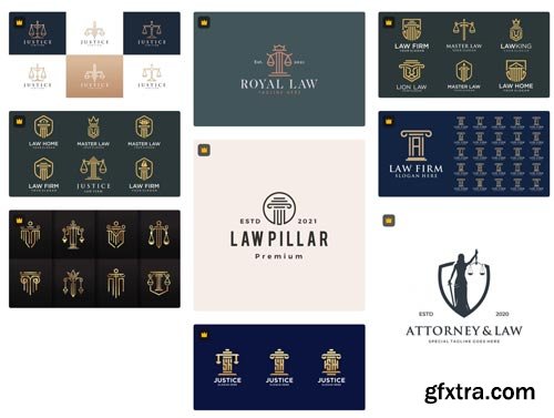 Premium Vector Collections - Law Logos - 110xEPS