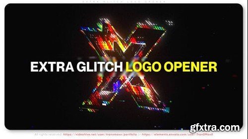 Videohive Extra Glitch Logo Opener 52114405