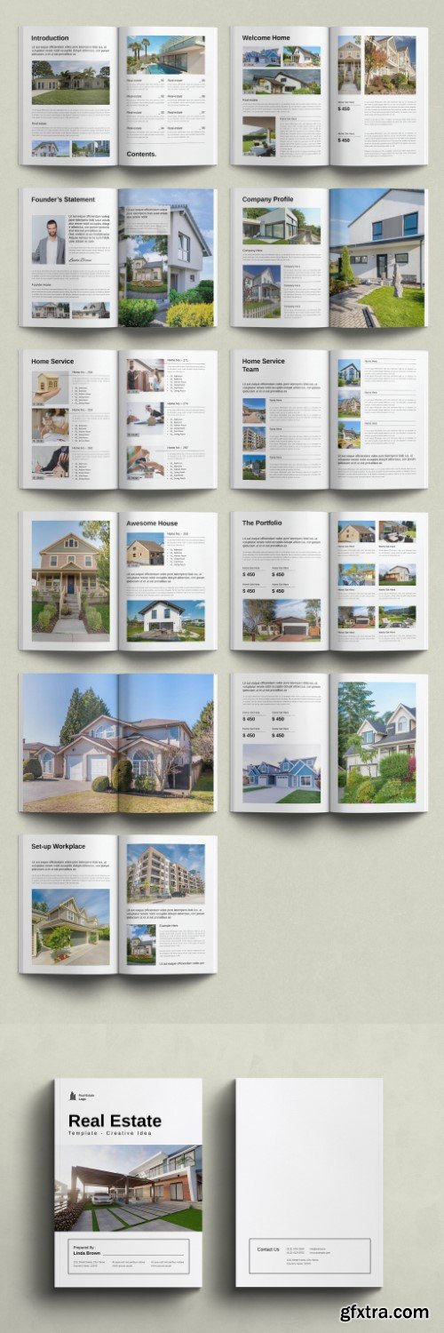 Real Estate Brochure Template Design Layout