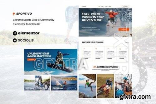 Sportivo - Extreme Sports Club & Community Elementor Template Kit 52123948