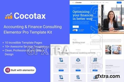Cocotax - Accounting & Finance Consulting Elementor Pro Template Kit 52074437