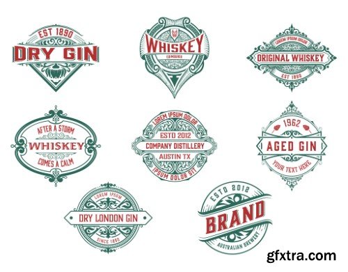 Pack of 8 Logos and Badges