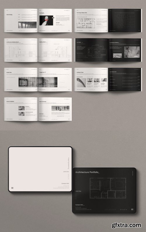 Digital Architecture Brochure Template Design Layout Landscape