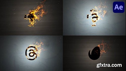 Videohive Burn Up Logo for After Effects 52155671